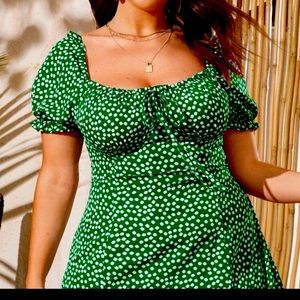 Shein green dress maxi